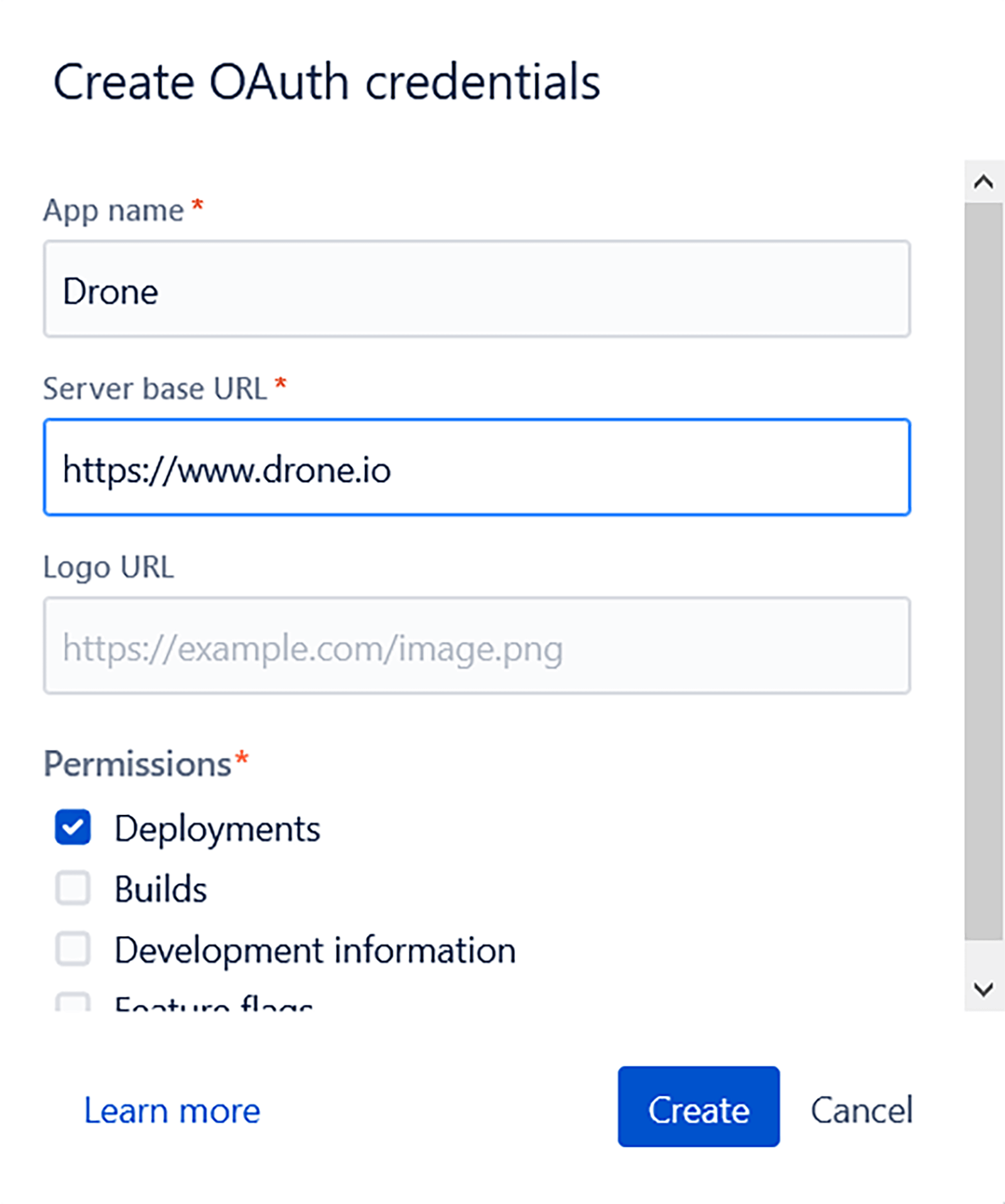 Création d'identifiants OAuth dans Jira