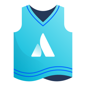 Изображение майки с логотипом Atlassian