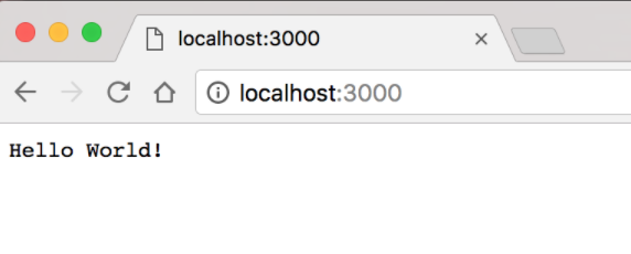 スクリーンショット: localhost「Hello World」