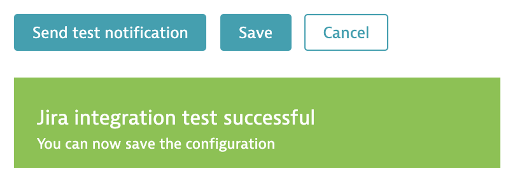 Pomyślny wynik testu integracji z systemem Jira