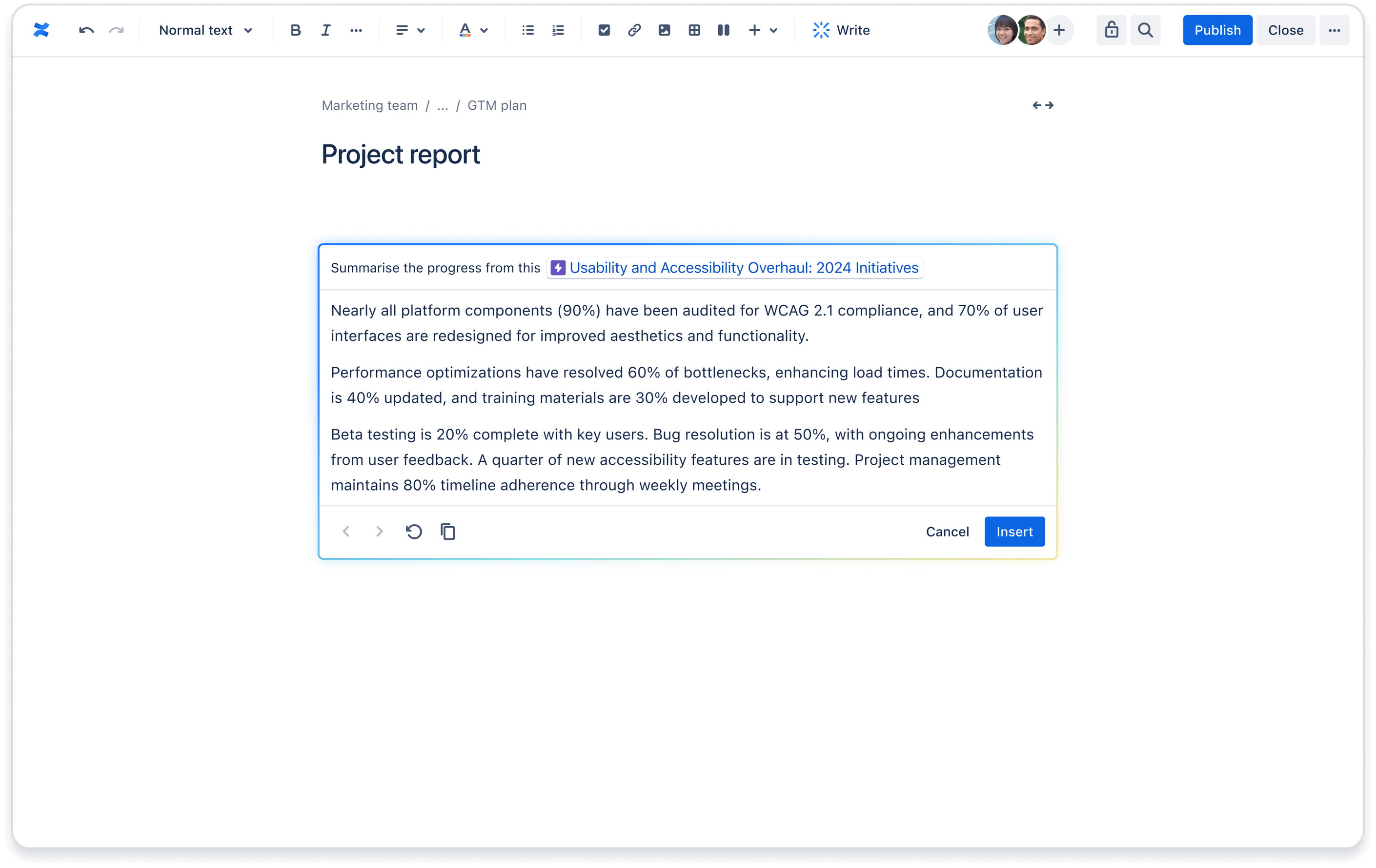 Ticket Jira di riferimento in Confluence nel prompt IA