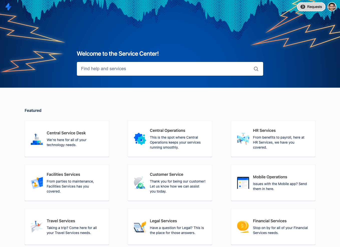 Portal unificador de gerenciamento de serviços Enterprise