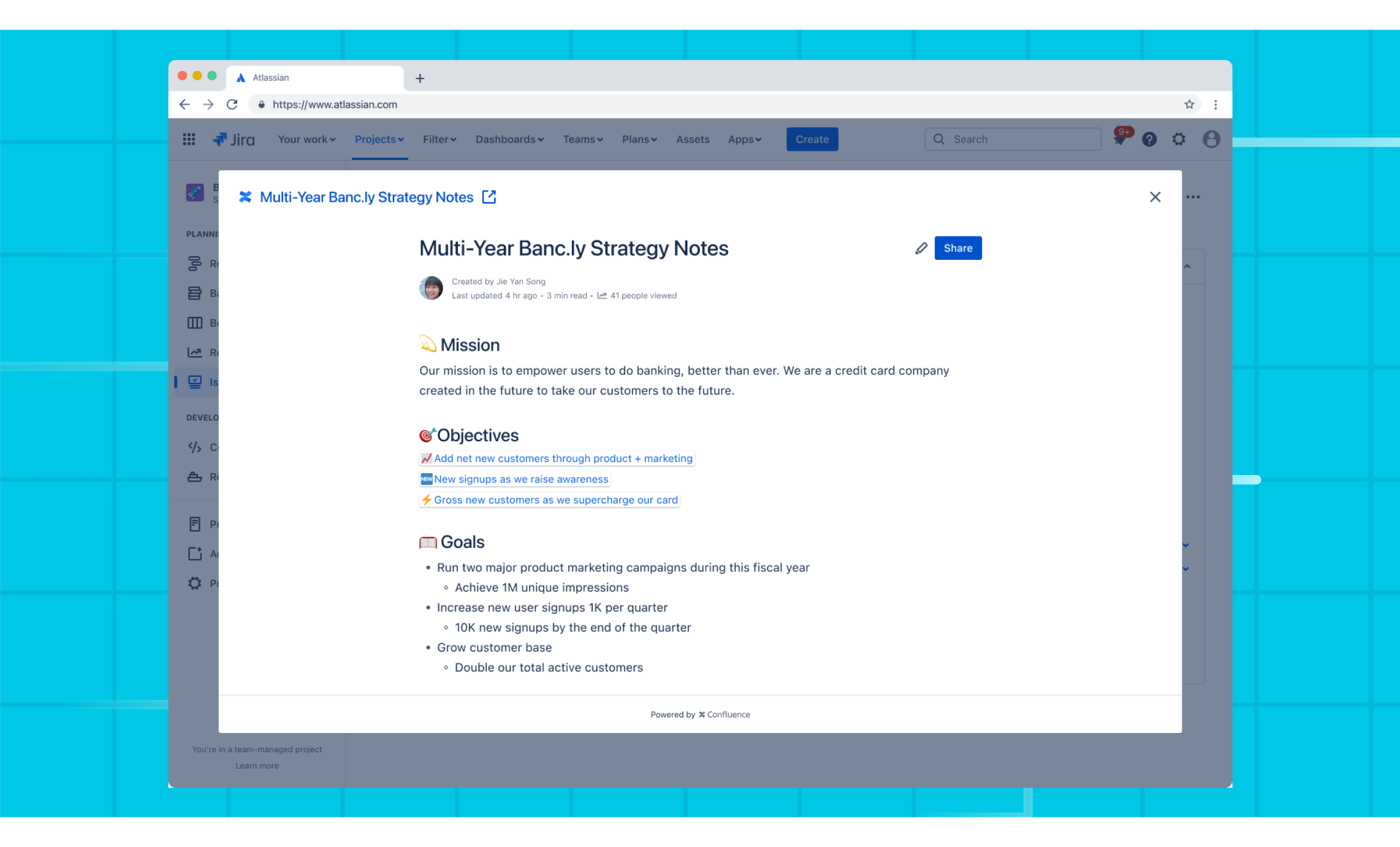 Condividi contenuti su Slack da Confluence