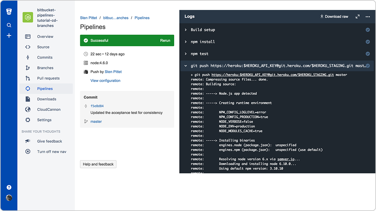 Bitbucket Pipelines enmascara las variables en los registros para aumentar la seguridad