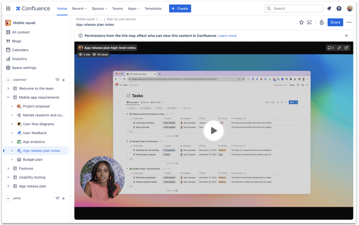 Loom en Confluence beta