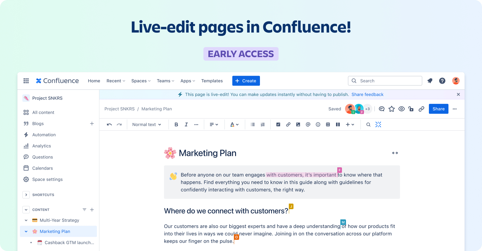 edición directa en Confluence