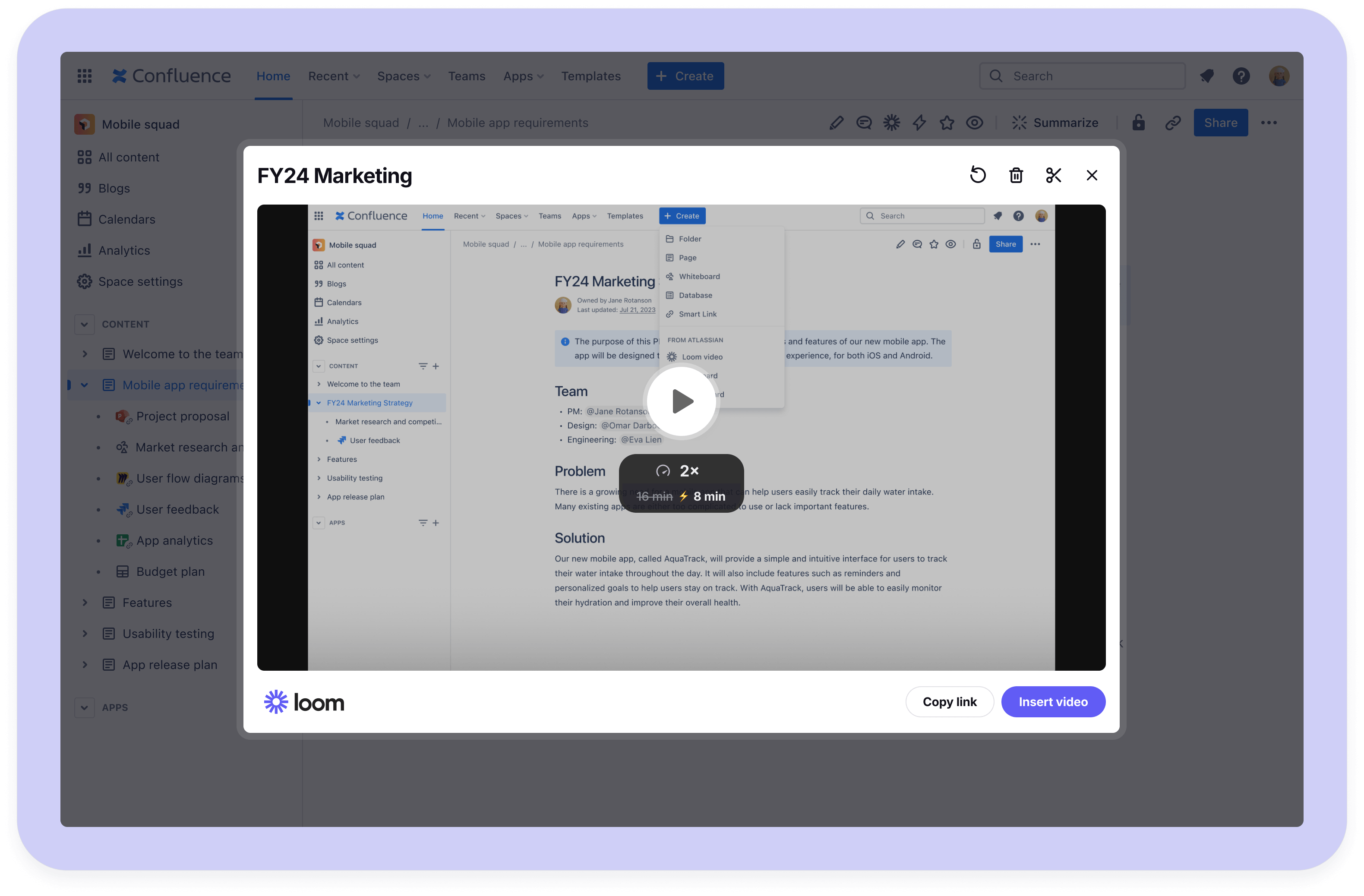 Loom en Confluence
